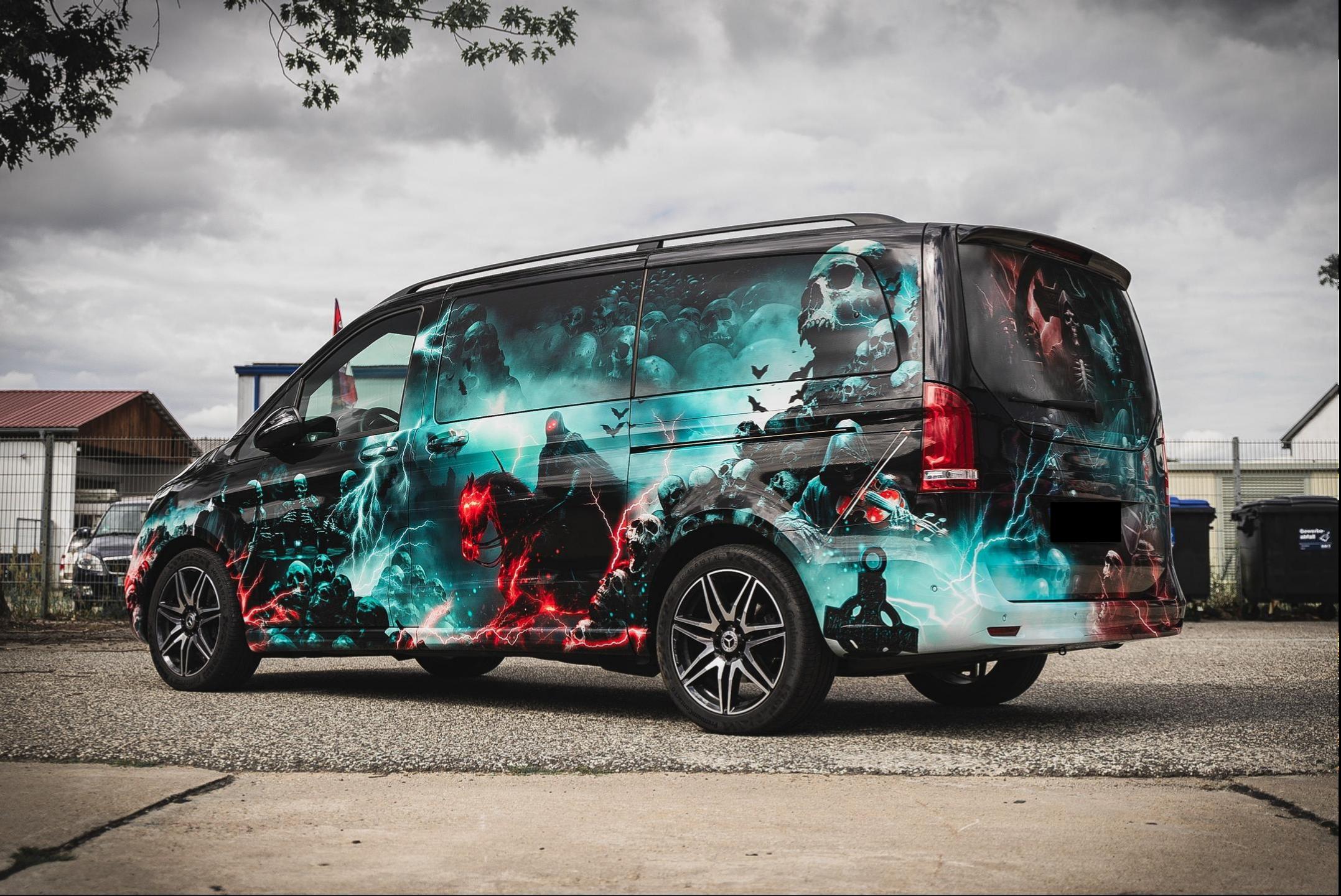 ALUKOVINYL Death Sentence Itasha Custom Van Design Car Wrap