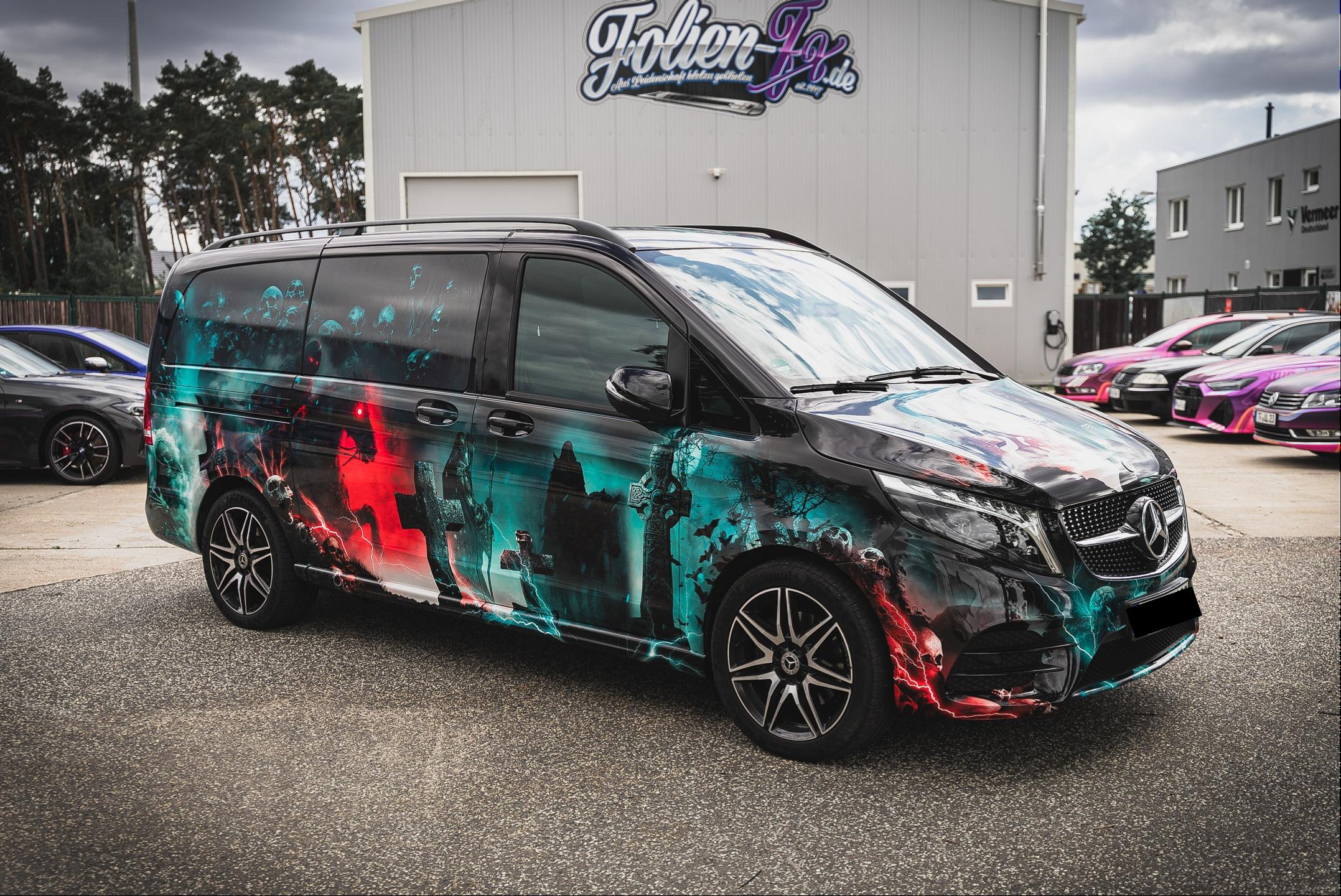 ALUKOVINYL Death Sentence Itasha Custom Van Design Car Wrap