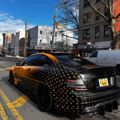 ALUKOVINYL Mercedes Star Custom Automotive Wraps  02