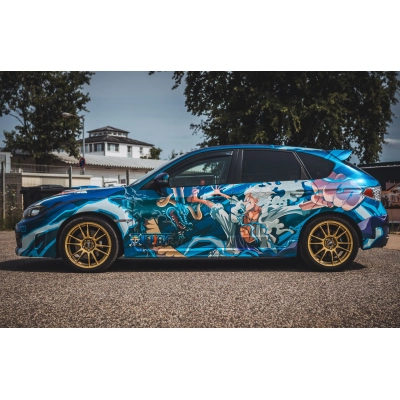 ALUKOVINYL One Piece Animekia Custom Design Car Wrap 01