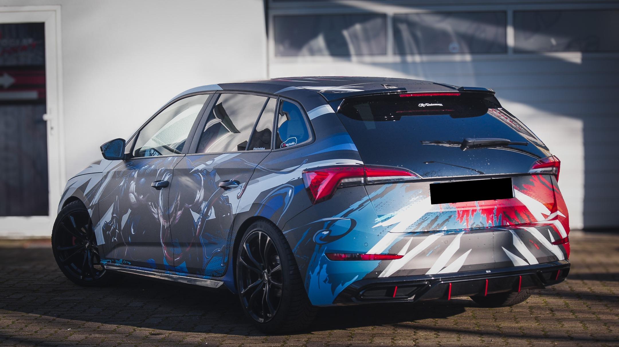 ALUKOVINYL Spiderman Venom Itasha Custom Design Car Wrap