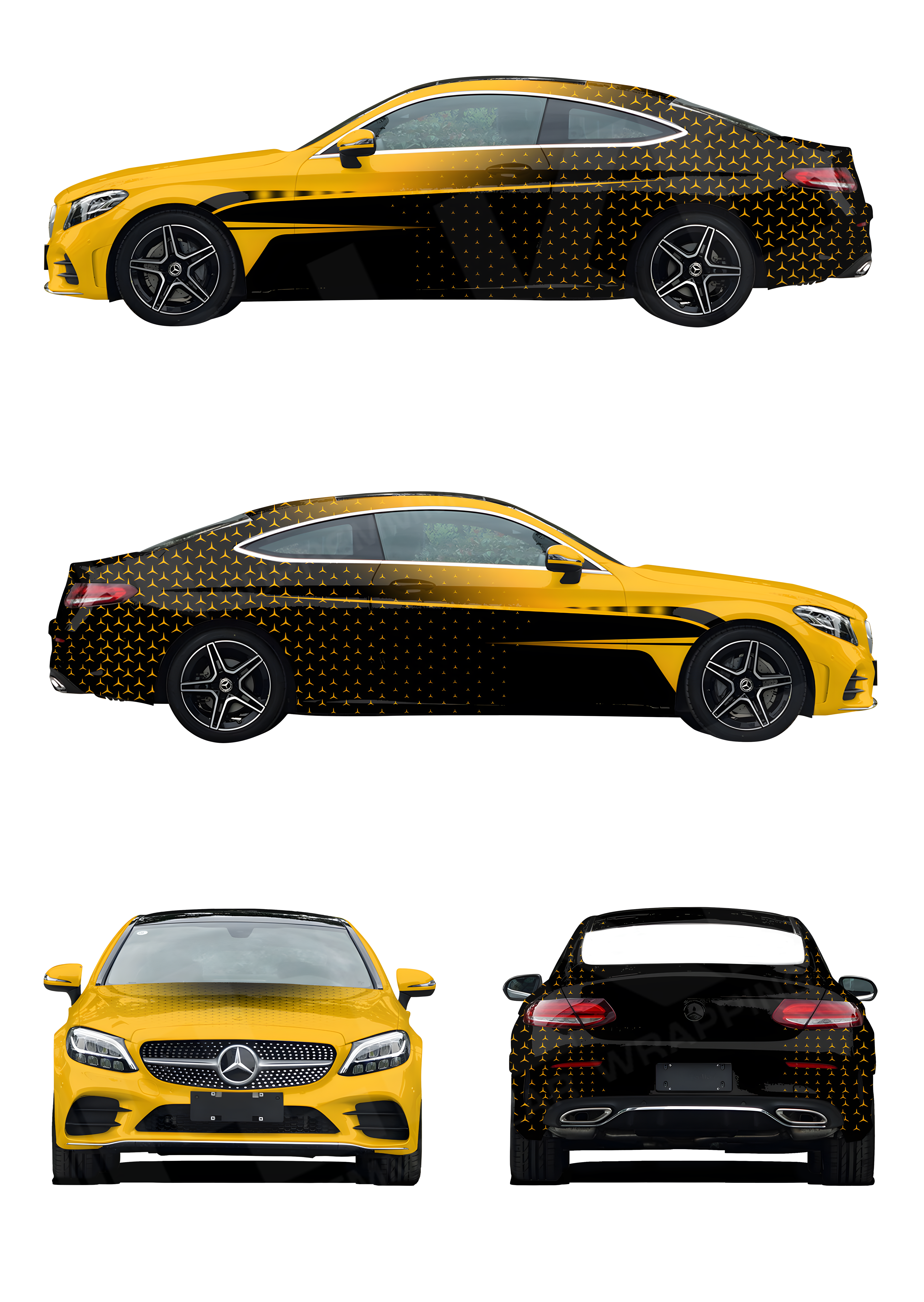 ALUKOVINYL Mercedes Star Custom Automotive Wraps 