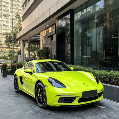 TPU Gloss Fluorescent Neon Yellow Colored PPF Paint Protection Film 02