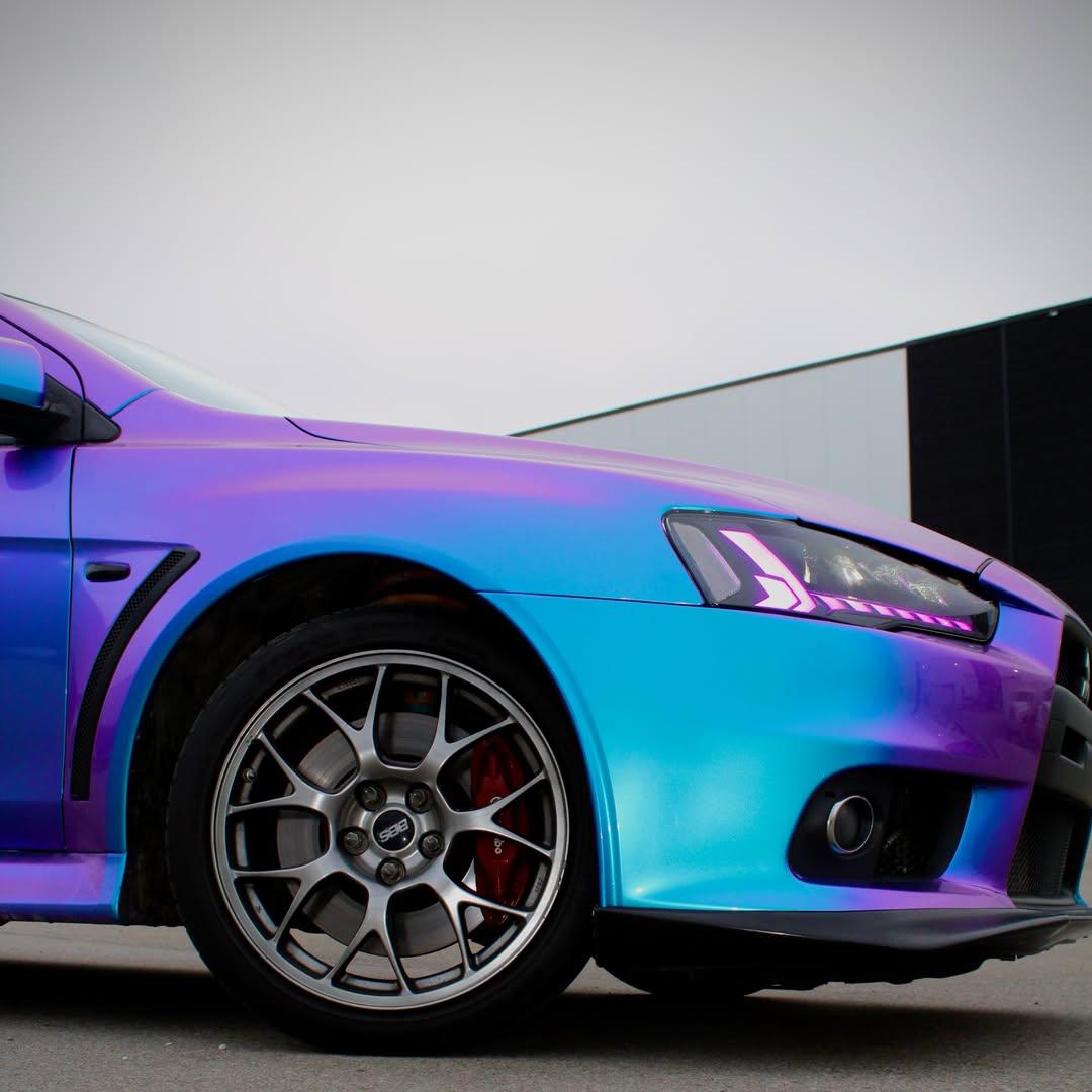 Gloss Chameleon Blue Purple Car Vinyl Wrap