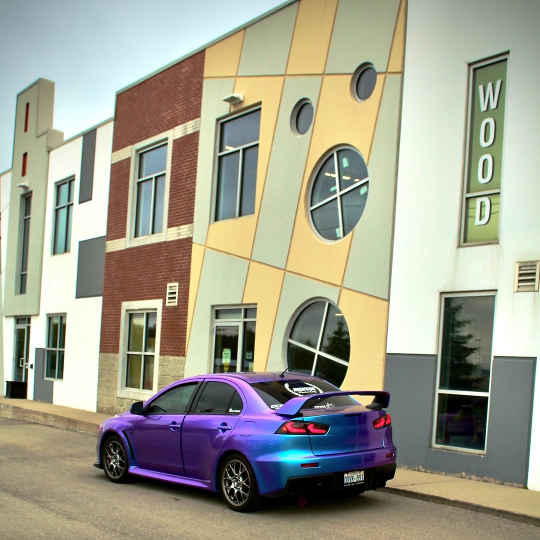 Gloss Chameleon Blue Purple Car Vinyl Wrap