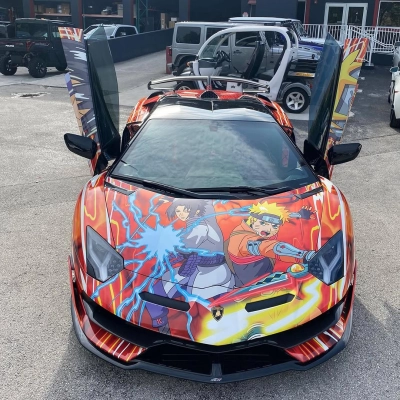 ALUKOVINYL Naruto Itasha Anime Custom Design Car Wrap 01