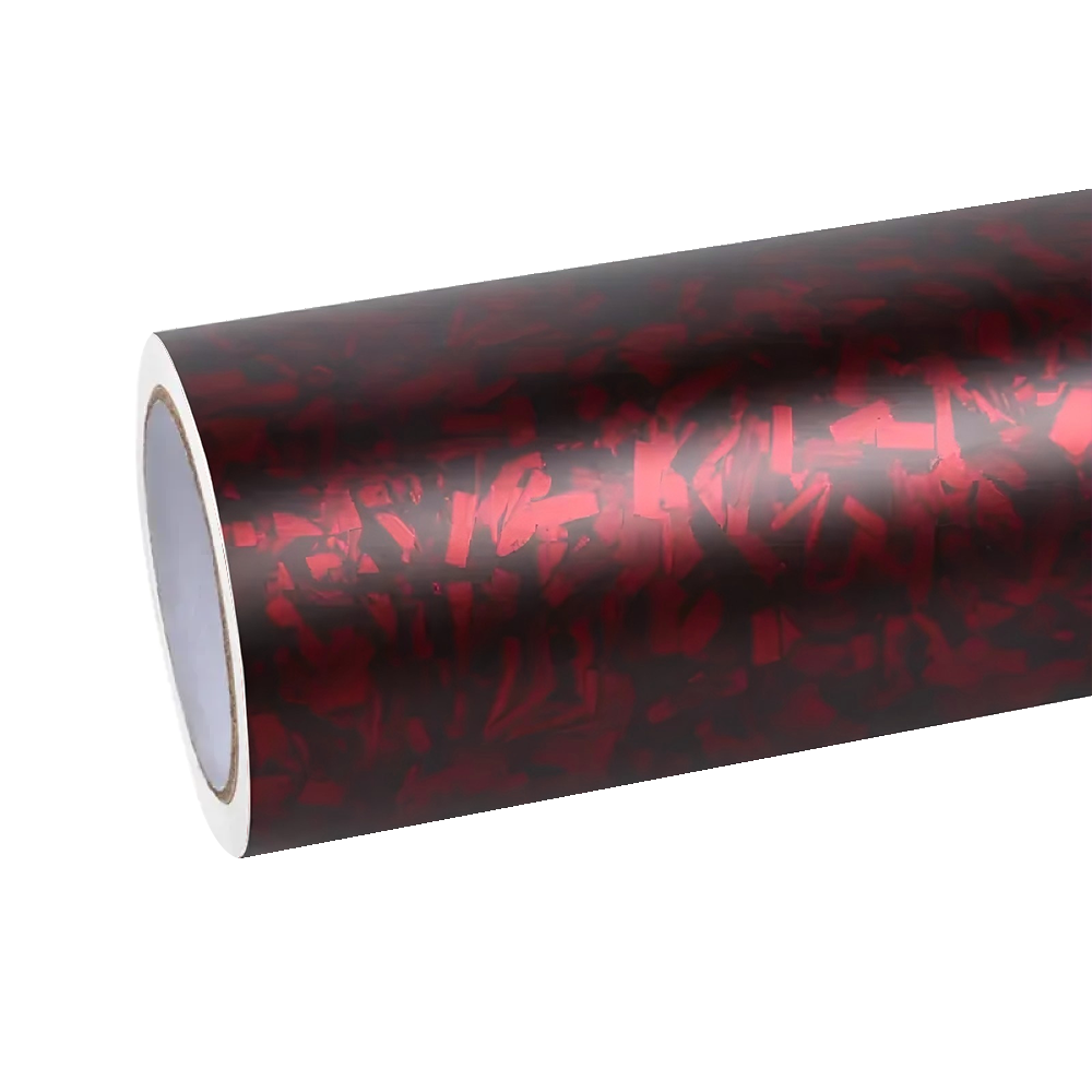 Matte Red Forging Carbon Fiber Car Vinyl Wrap