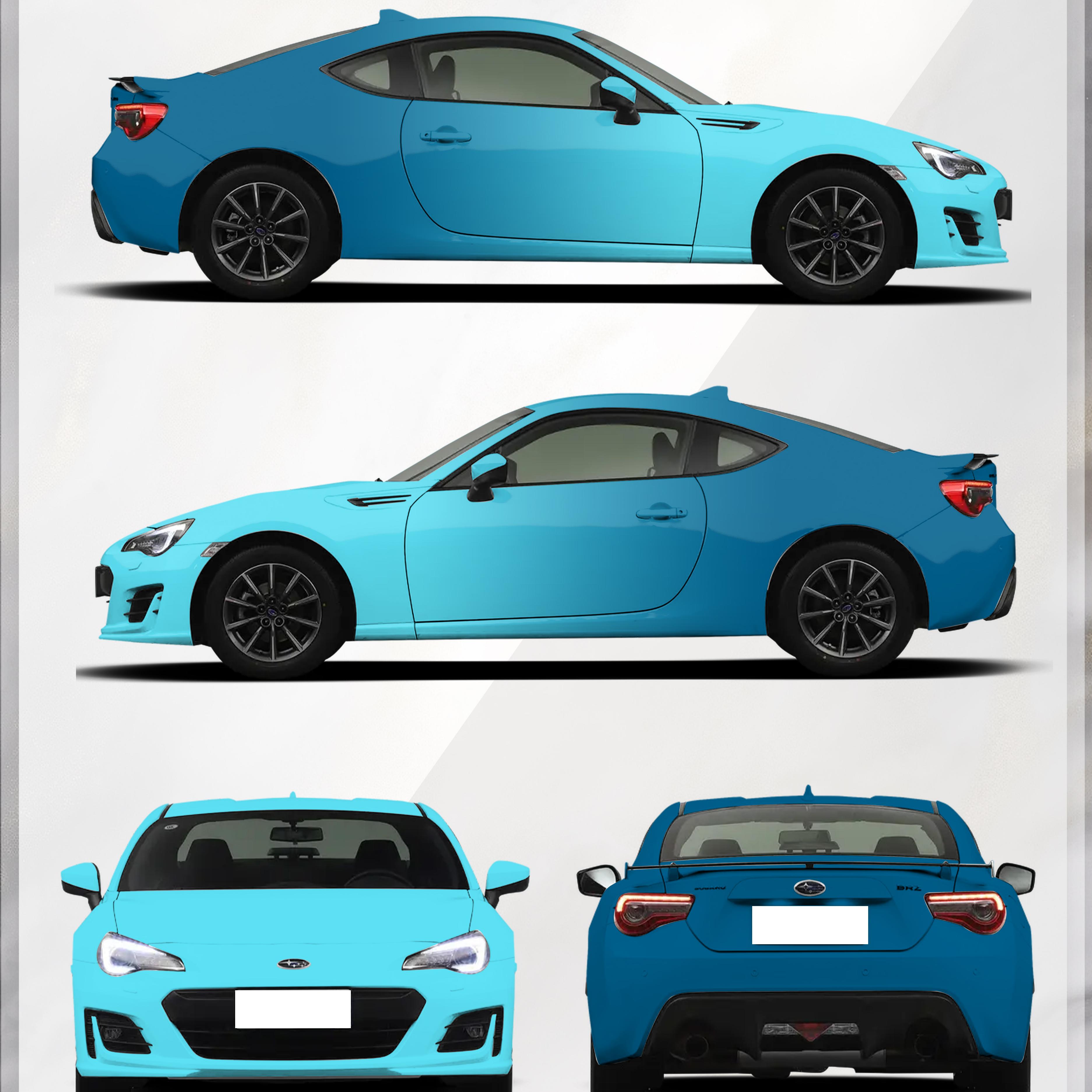 light blue to dark blue gradient vinyl wrap design