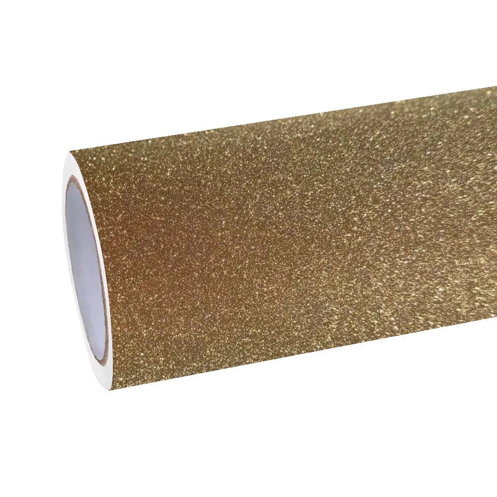 Matte Diamond Glitter Gold Car Vinyl Wrap