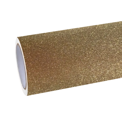 Matte Diamond Glitter Gold Car Vinyl Wrap 01
