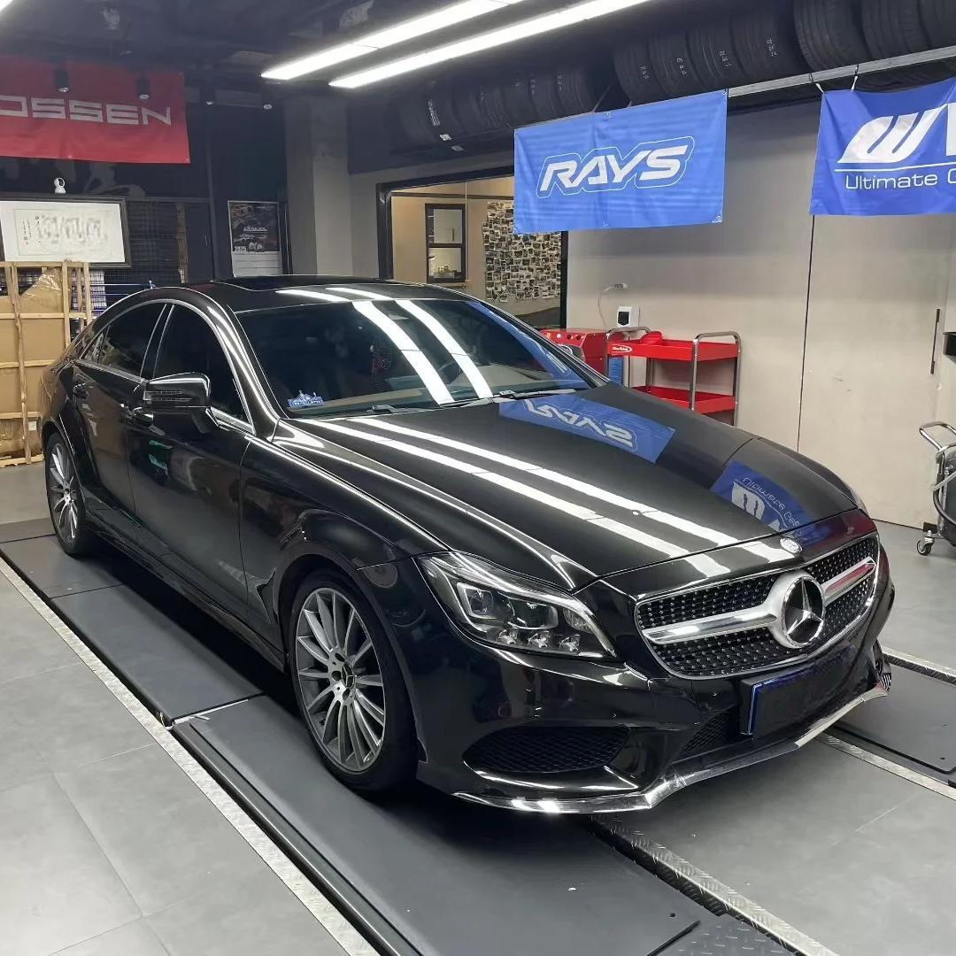 Gloss Metallic Gold Black Car Vinyl Wrap PET