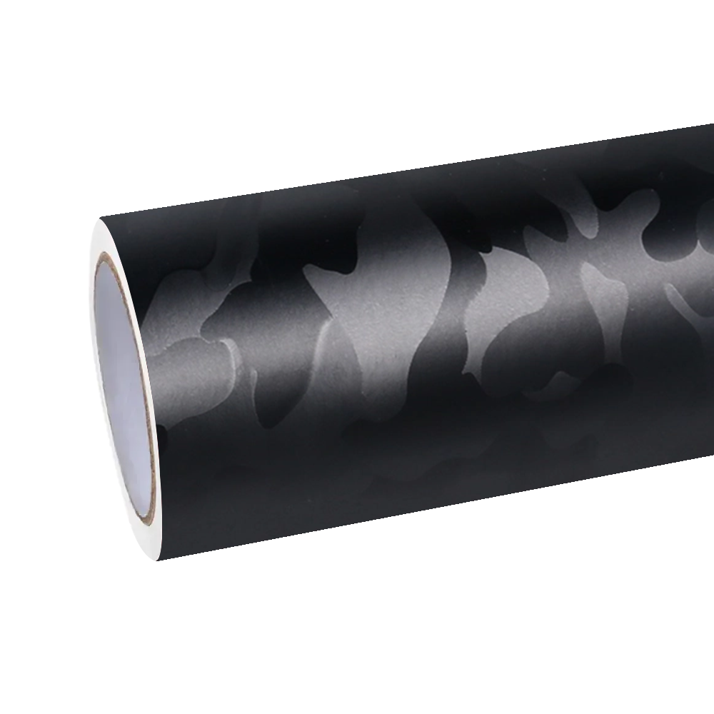 Matte Camo Black 3D Ghost Camouflage Black PET
