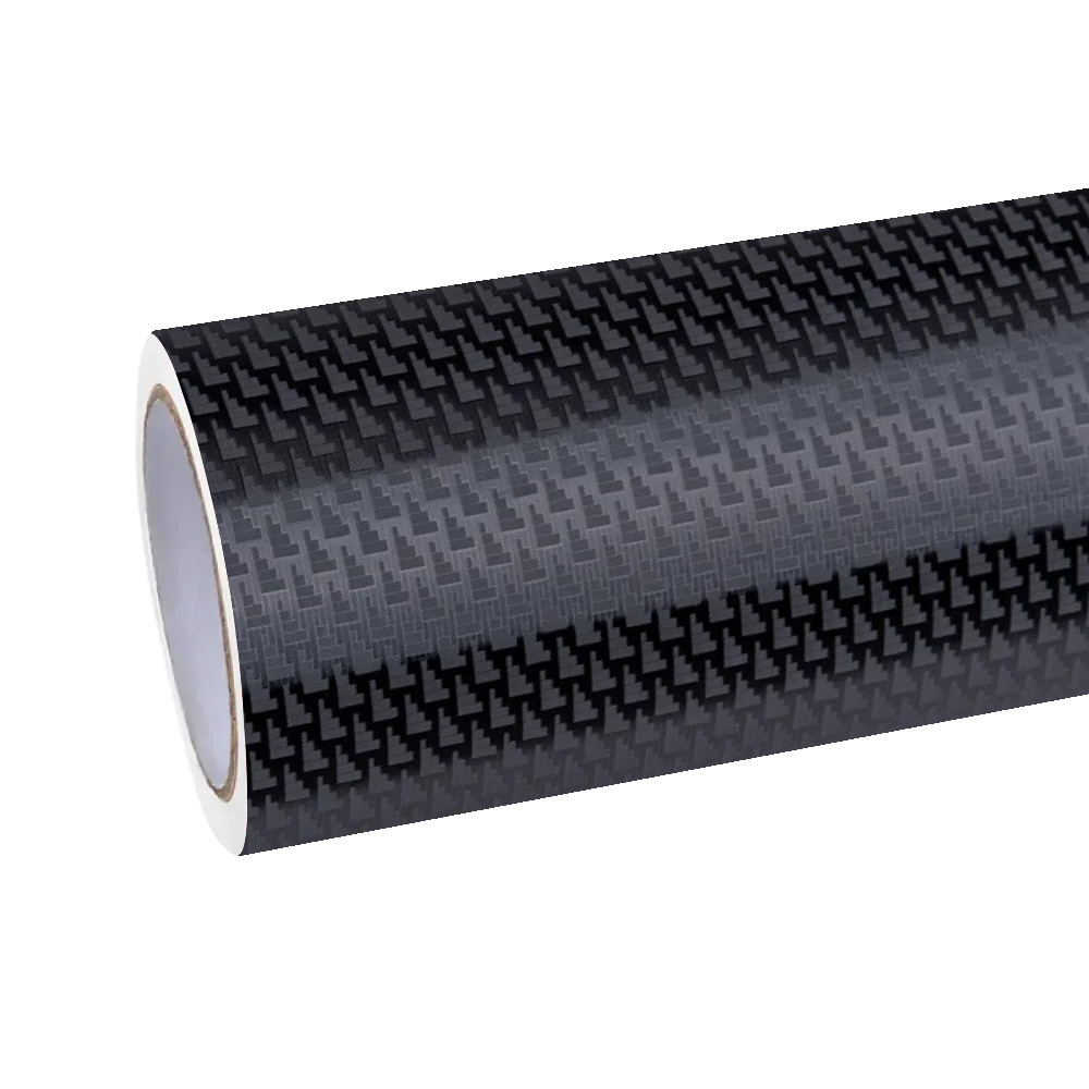 Matte Carbon Fiber Aircraft Black Car Vinyl Wrap PET