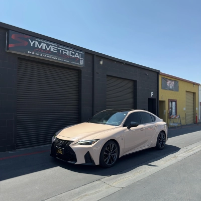Gloss Super Shine Latte Car Vinyl Wrap PET  02