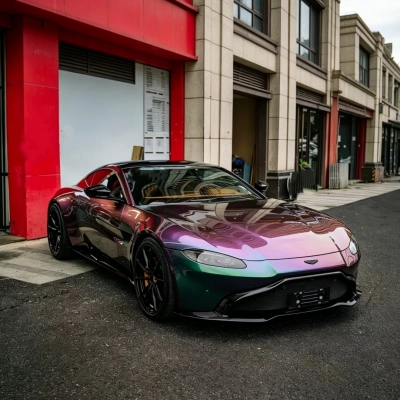TPU Chameleon Grass Green Red Colored PPF Car Paint Protection Film 02