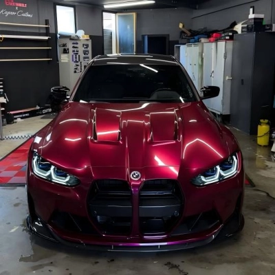 Gloss Metallic Rubellite Purple Car Vinyl Wrap PET  02