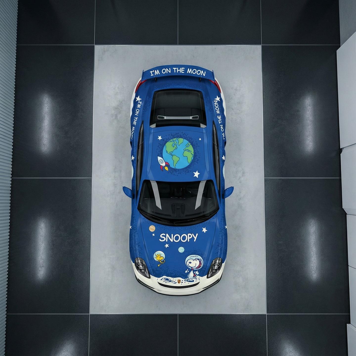 ALUKOVINYL Snoopy Animekia Custom Design Car Wrap