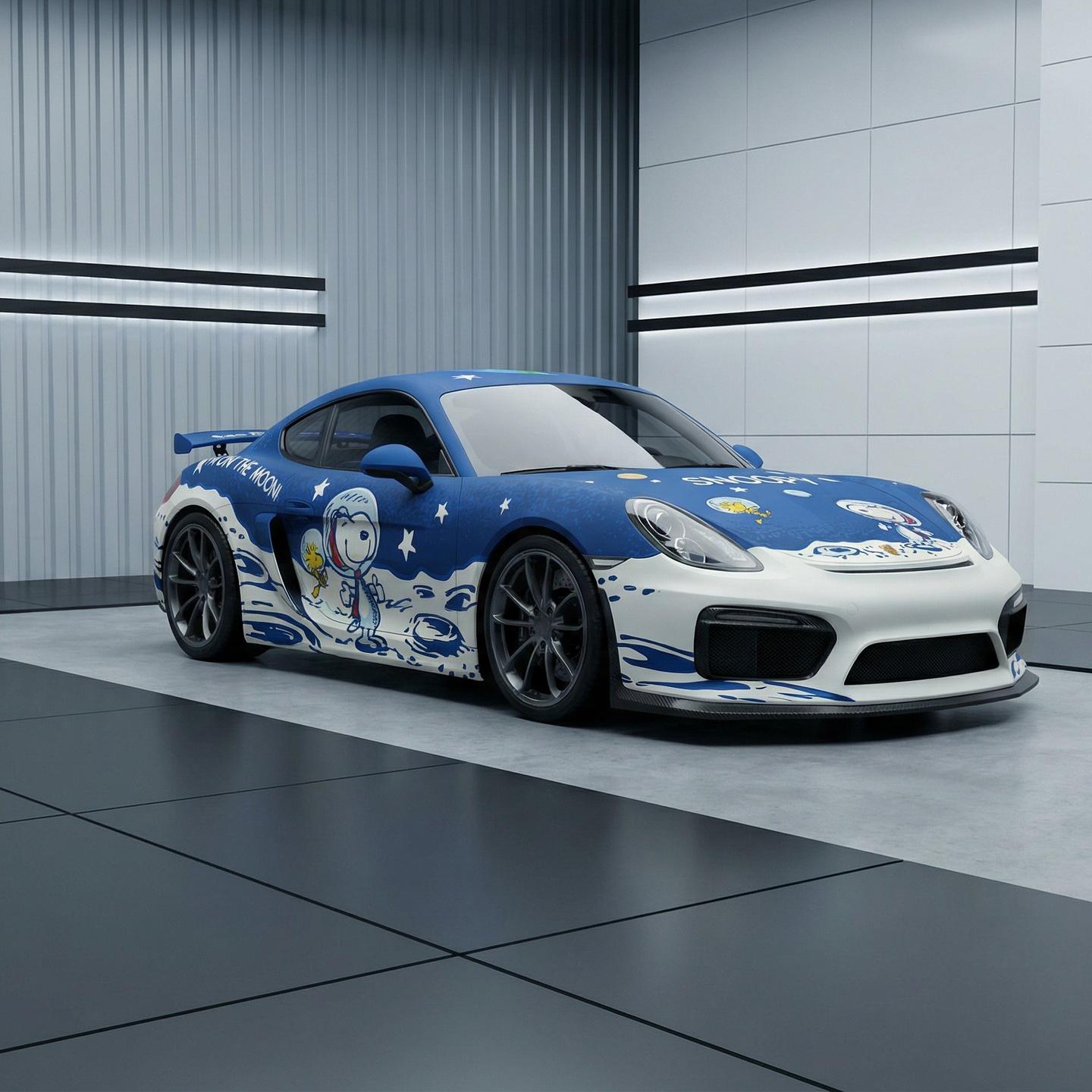 ALUKOVINYL Snoopy Animekia Custom Design Car Wrap