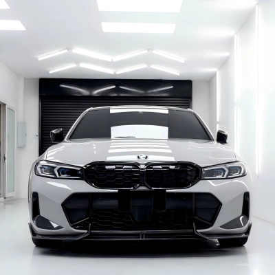 Gloss Light Nardo Grey Car Vinyl Wrap PET 02