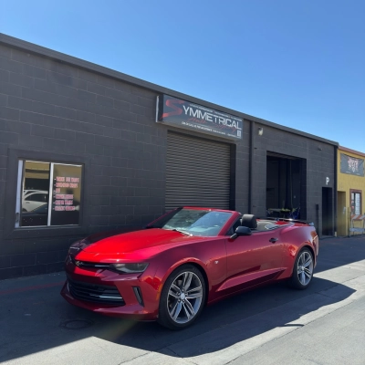 Gloss Metallic Cherry Red Car Vinyl Wrap PET 02