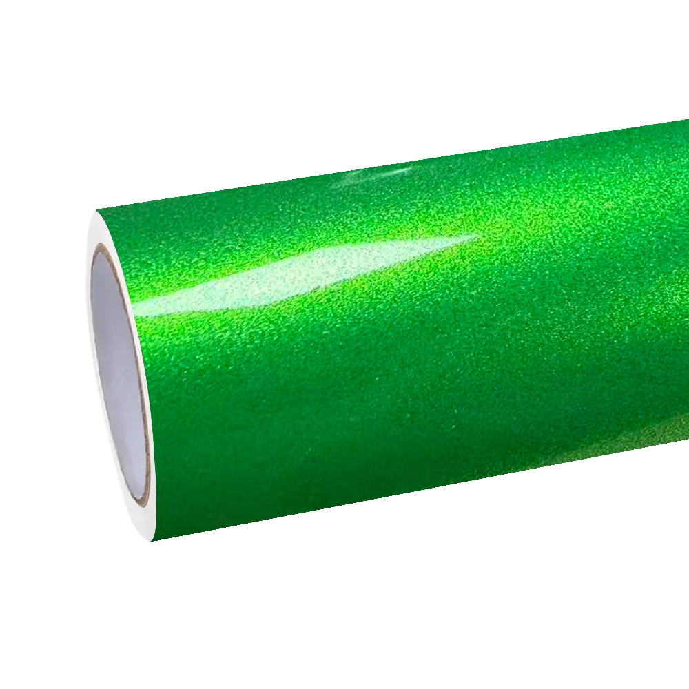 Gloss Metallic Flame Green Car Vinyl Wrap PET