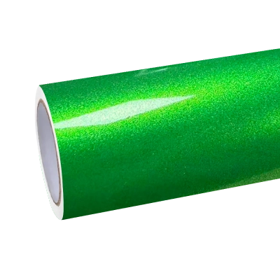 Gloss Metallic Flame Green Car Vinyl Wrap PET 01