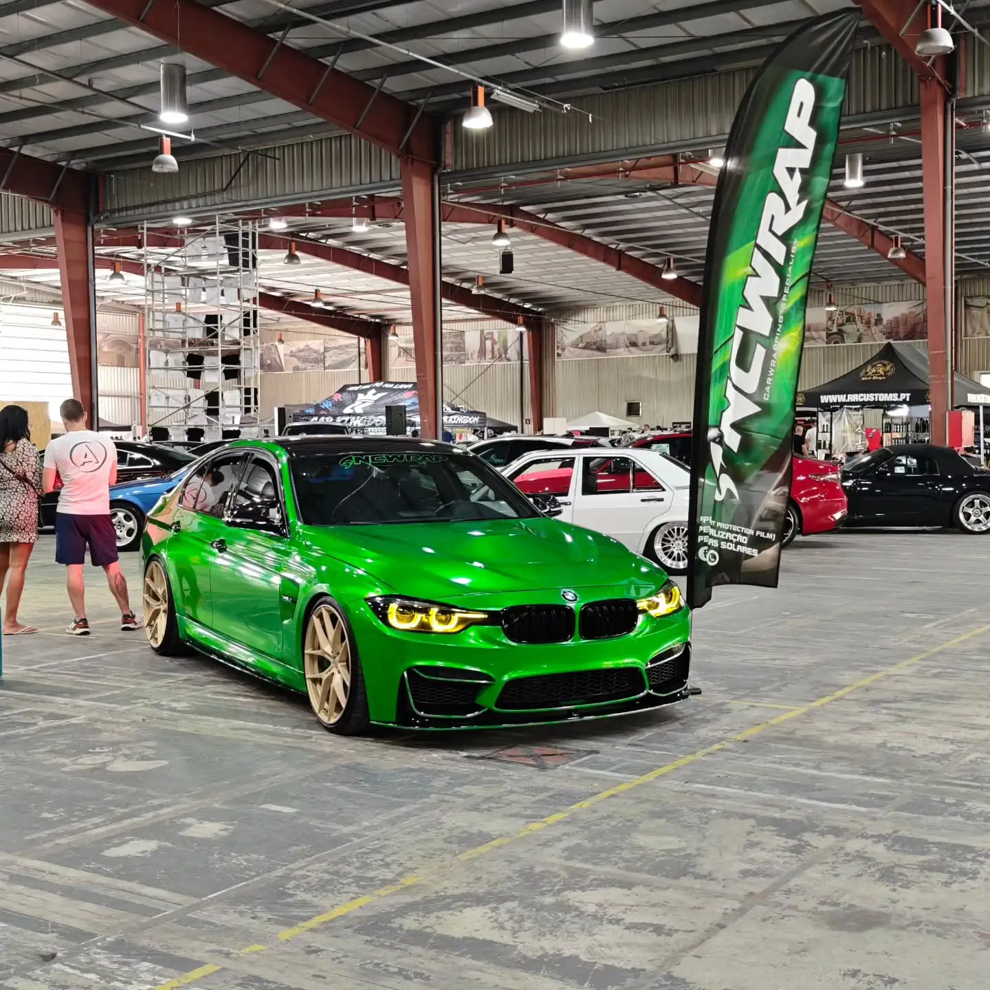 Flame Green Car Vinyl Wrap