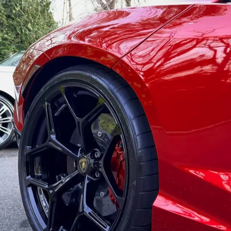 TPU Gloss Magic Flame Gold Red Colored PPF Paint Protection Film