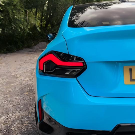 Gloss Light Sky Blue Car Vinyl Wrap PET