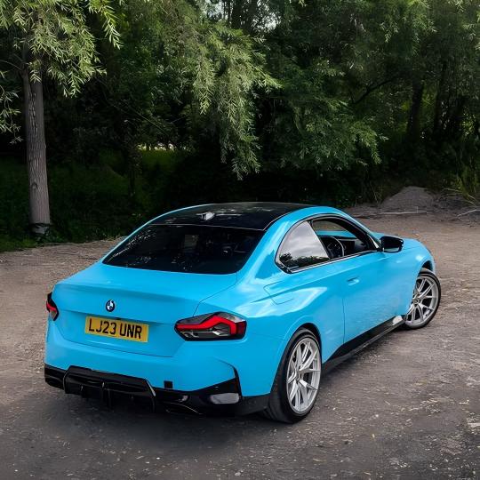 Gloss Light Sky Blue Car Vinyl Wrap PET