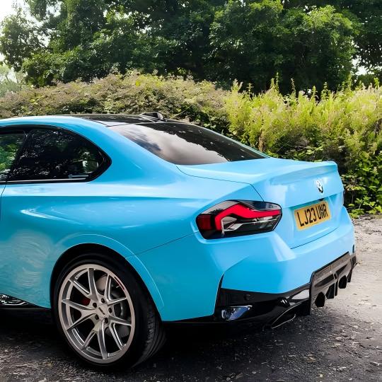 Gloss Light Sky Blue Car Vinyl Wrap PET
