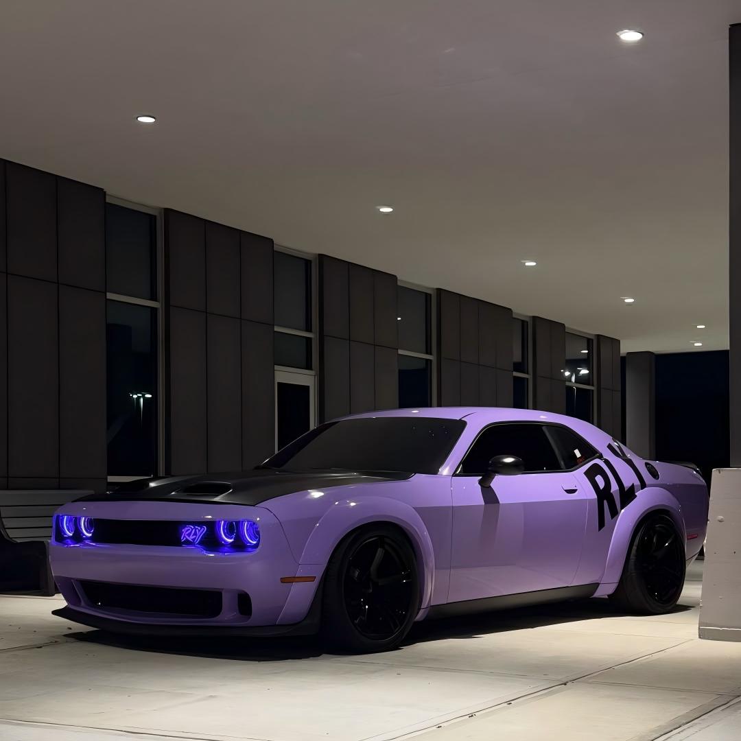 Gloss Macaron Lavender Purple Car Vinyl Wrap Tesla BMW PET