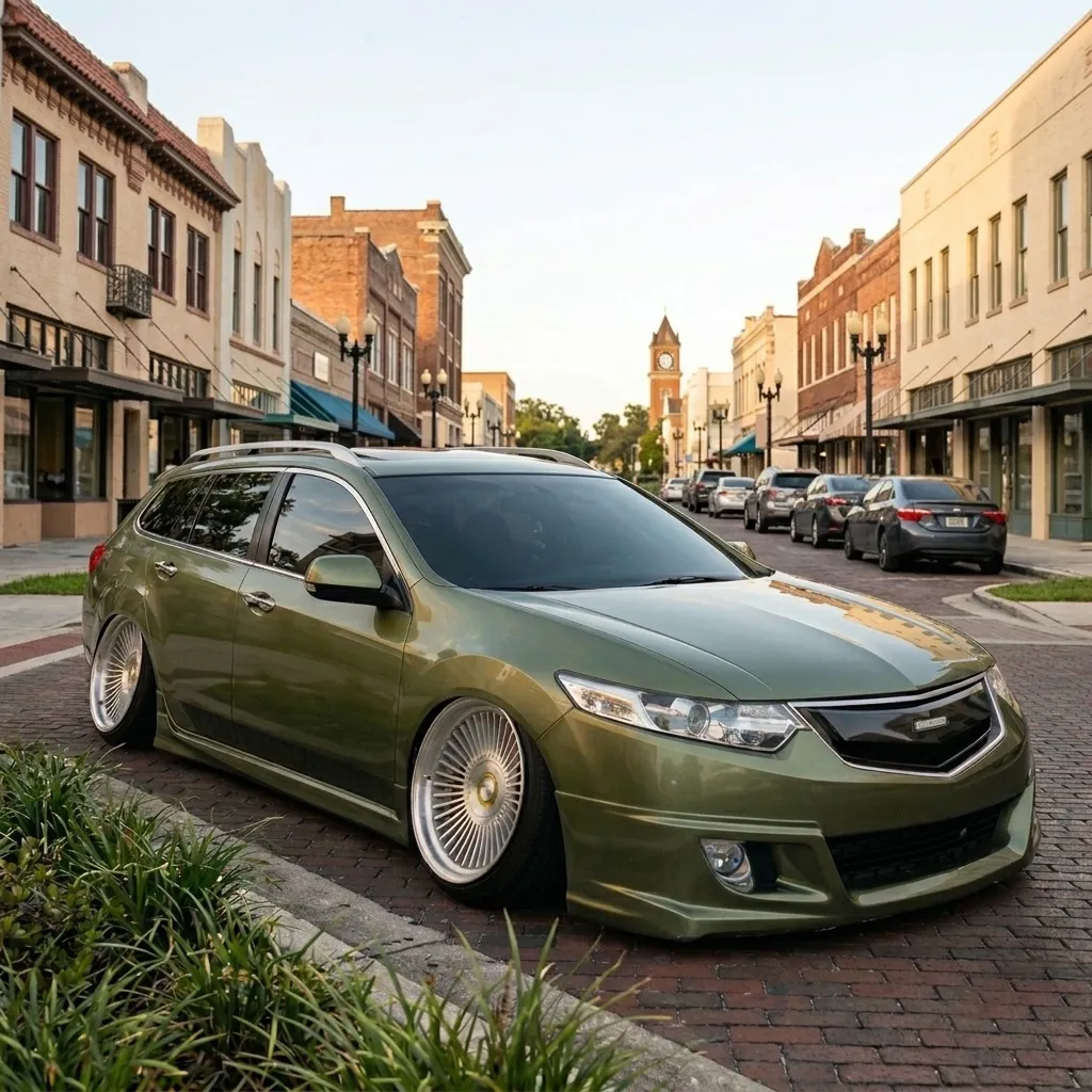 Olive Green Car Vinyl Wrap