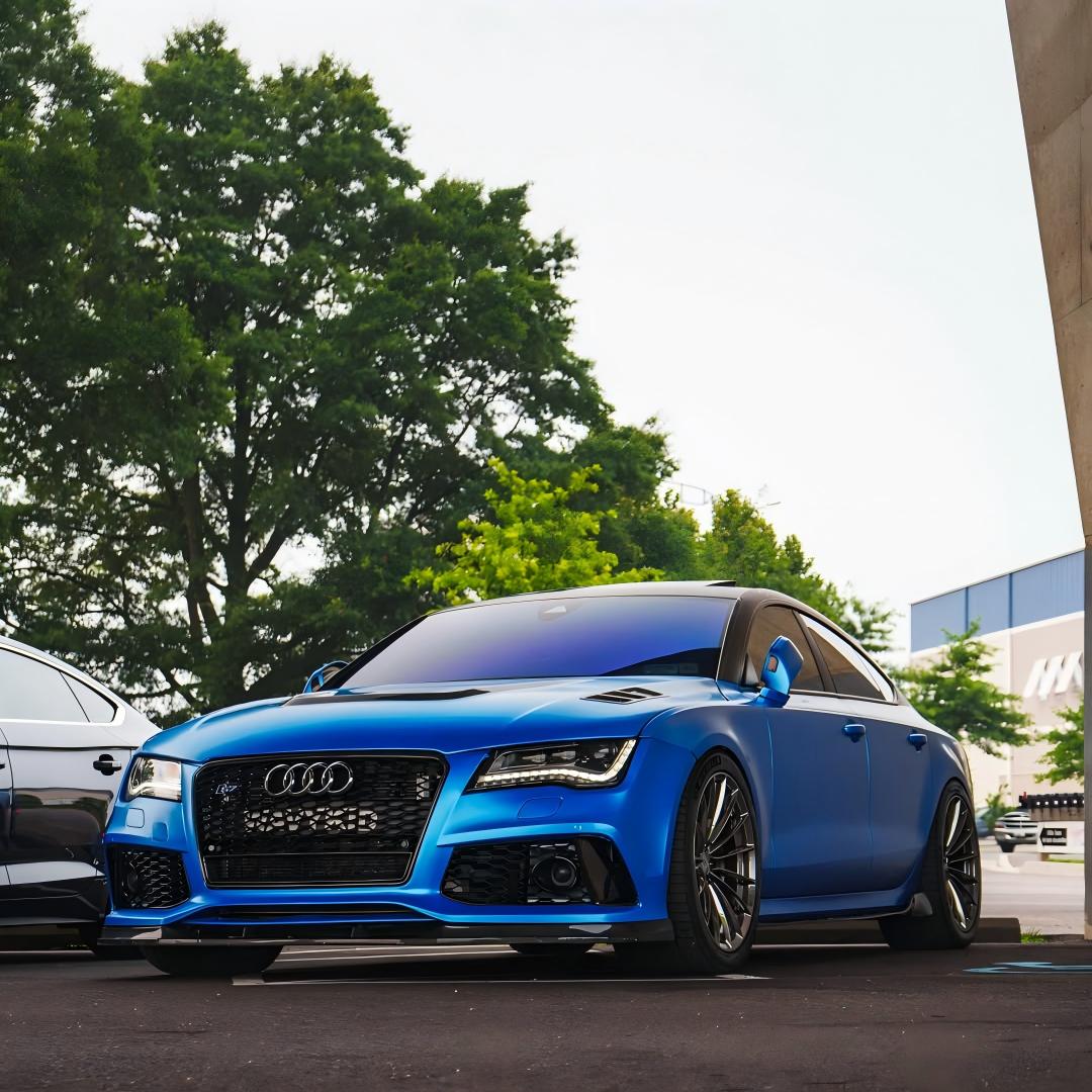 ภาพอ้างอิงสีฟิล์ม Matte Metallic Azure Blue Car Vinyl Wrap PET รหัส 6018 — ภาพที่ 3