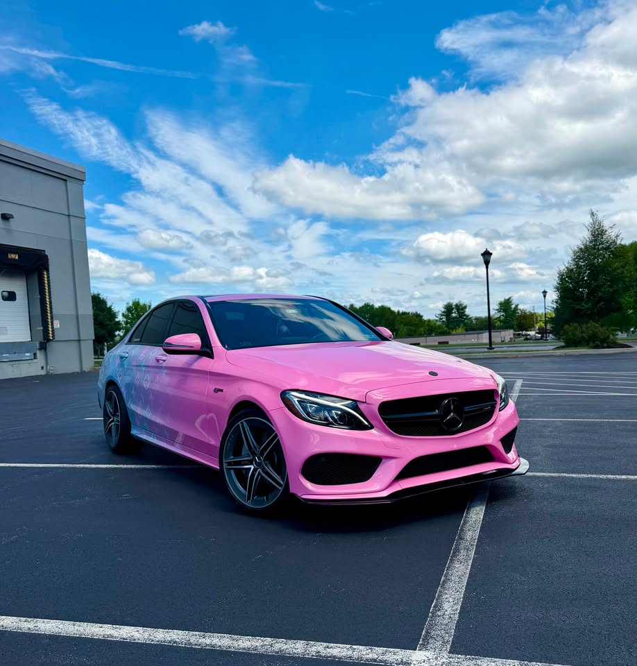 Pink to Gray Gradient Custom Car Wraps
