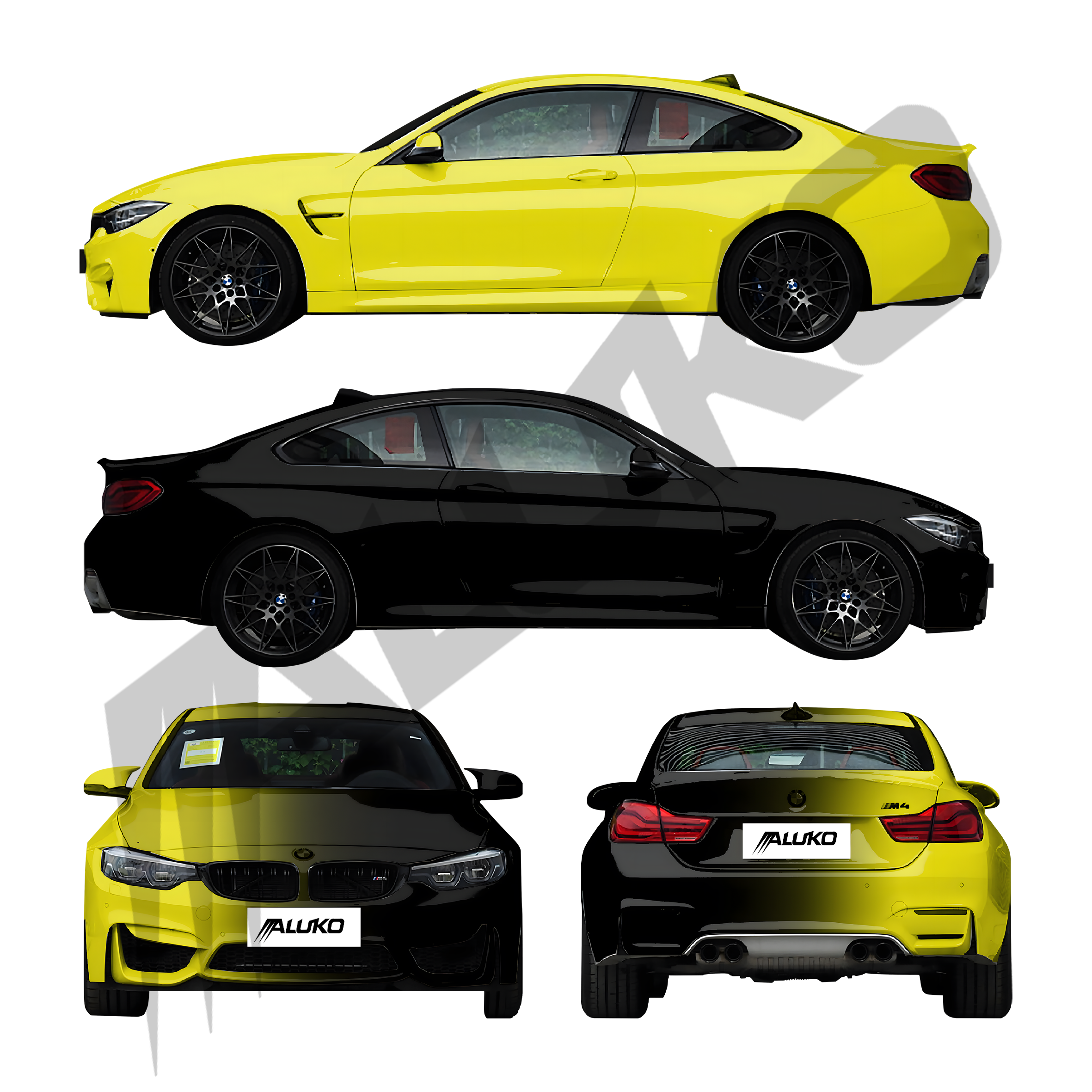 ภาพอ้างอิงสีฟิล์ม ALUKOVINYL  Black To Green Gradient Custom Vinyl Wrap รหัส D0009 — ภาพที่ 2