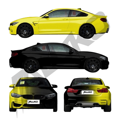 ALUKOVINYL  Black To Green Gradient Custom Vinyl Wrap 02
