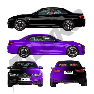 ALUKOVINYL Black to Purple Gradient Custom Car Wraps 02