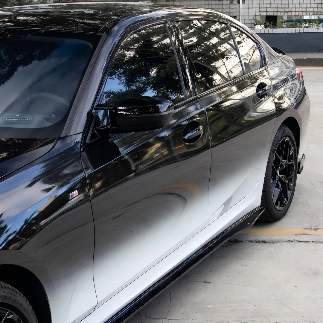 ภาพอ้างอิงสีฟิล์ม ALUKOVINYL Black to White Gradient Custom Car Wraps รหัส D0035 — ภาพที่ 7