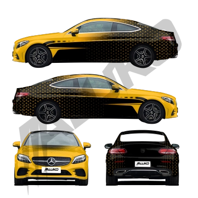 ALUKOVINYL Mercedes Star Custom Automotive Wraps | Personalised Design Wrap 02