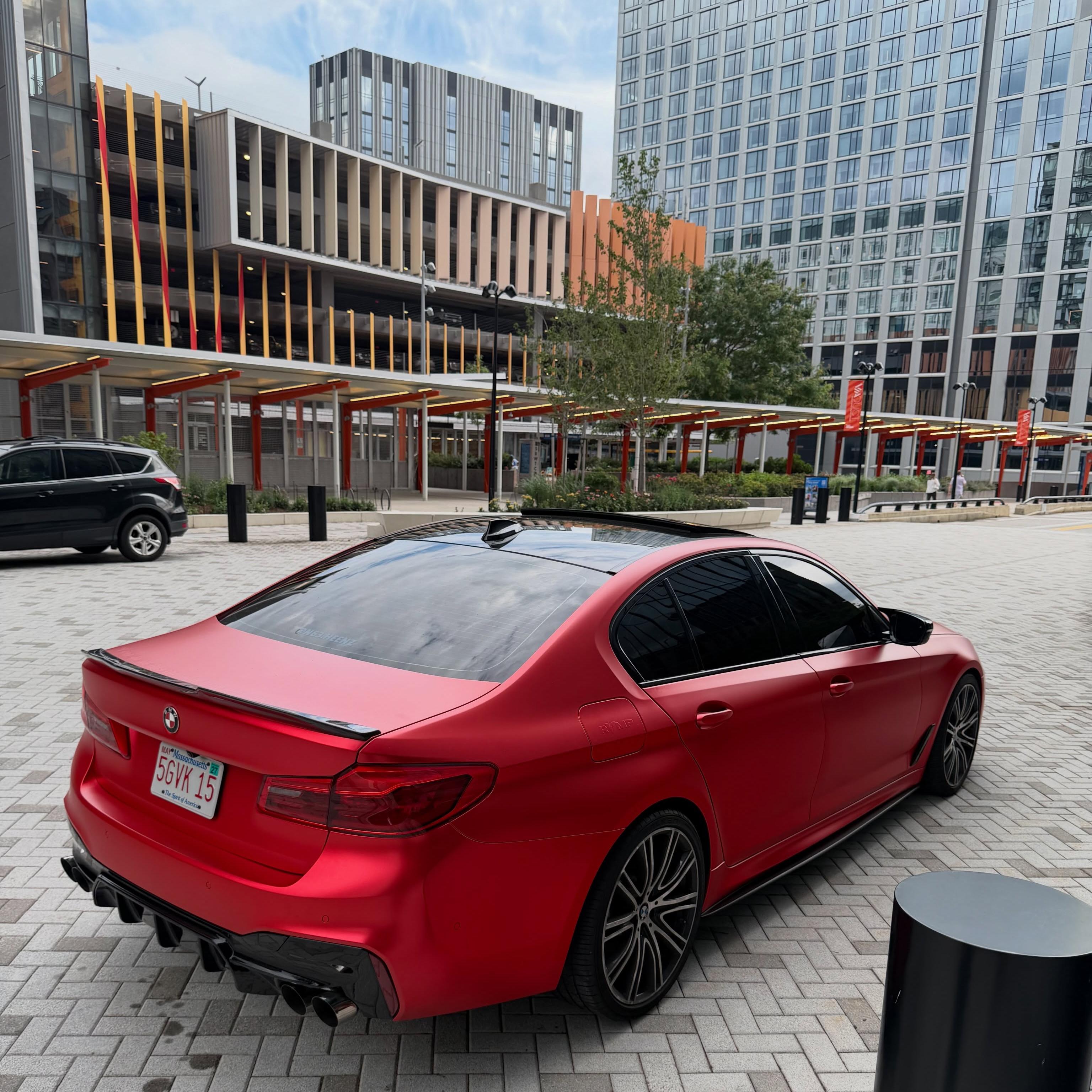 ภาพอ้างอิงสีฟิล์ม Matte Satin Red Car Vinyl Wrap PET รหัส T5017 — ภาพที่ 7