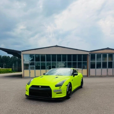 Matte Ultimate Flat Fluorescent Yellow Car Vinyl Wrap PET 02