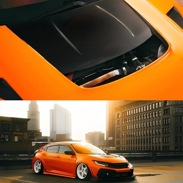 ภาพอ้างอิงสีฟิล์ม Gloss Metallic Fiery Orange Car Vinyl Wrap PET รหัส D5002 — ภาพที่ 7