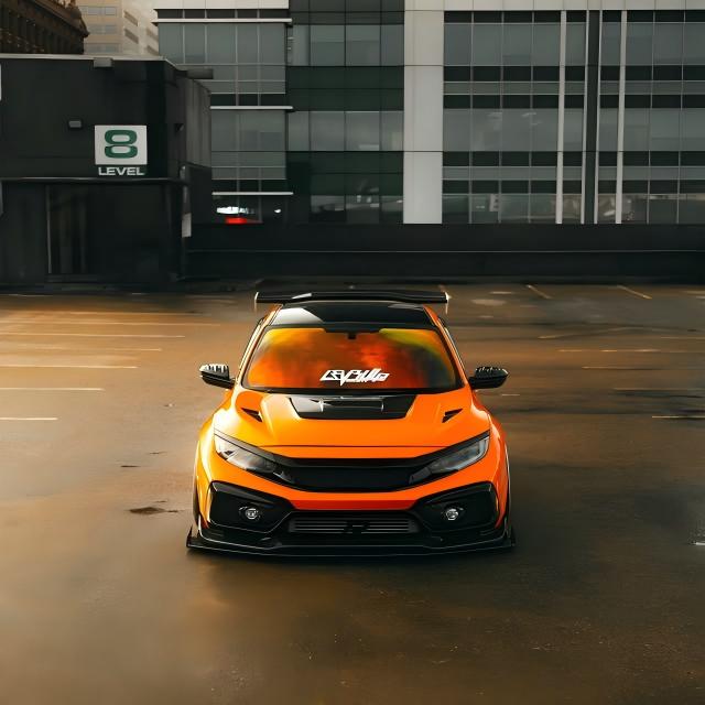 ภาพอ้างอิงสีฟิล์ม Gloss Metallic Fiery Orange Car Vinyl Wrap PET รหัส D5002 — ภาพที่ 4
