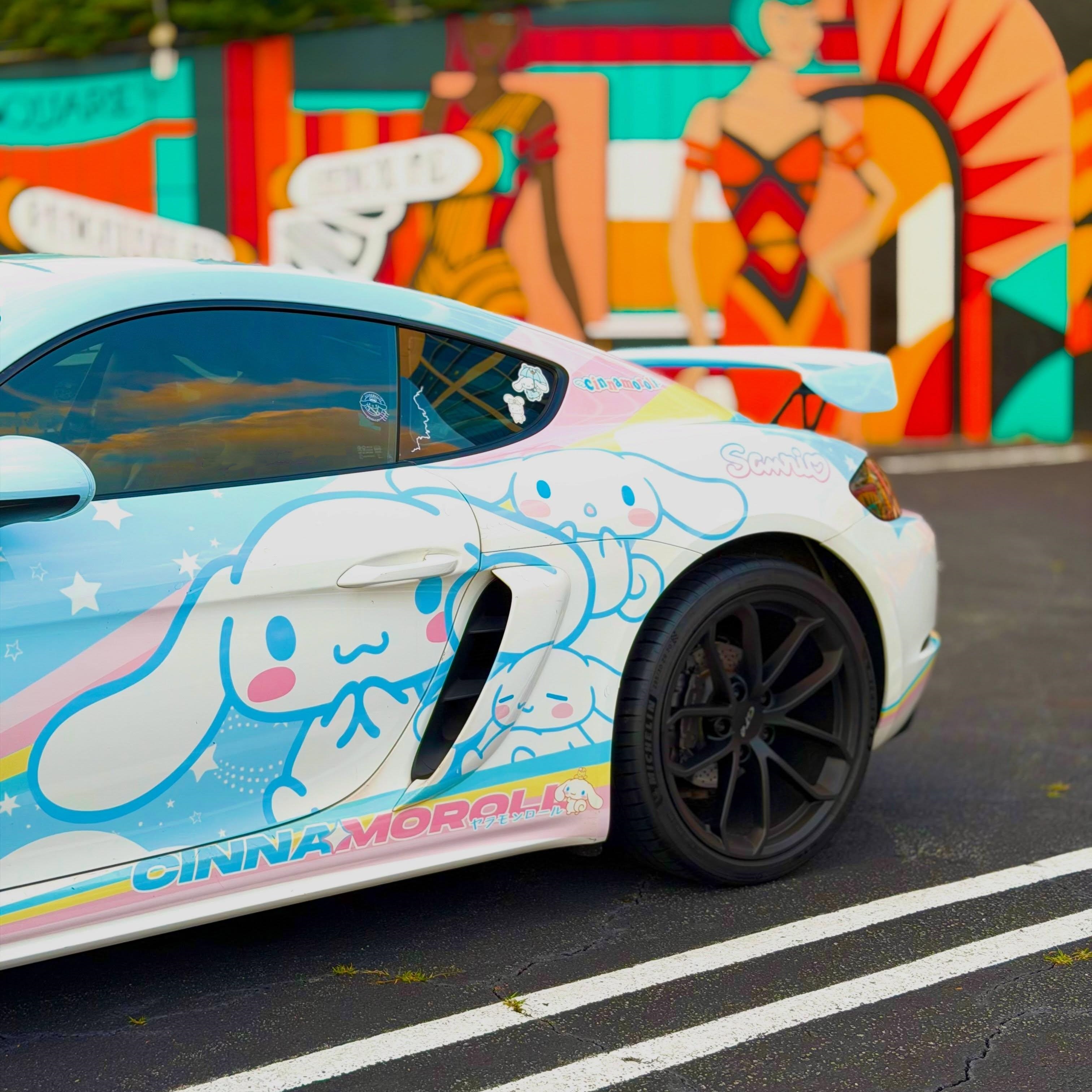 ภาพอ้างอิงสีฟิล์ม ALUKOVINYL Cinnamon Animekia Custom Design Car Wrap รหัส D0039 — ภาพที่ 3