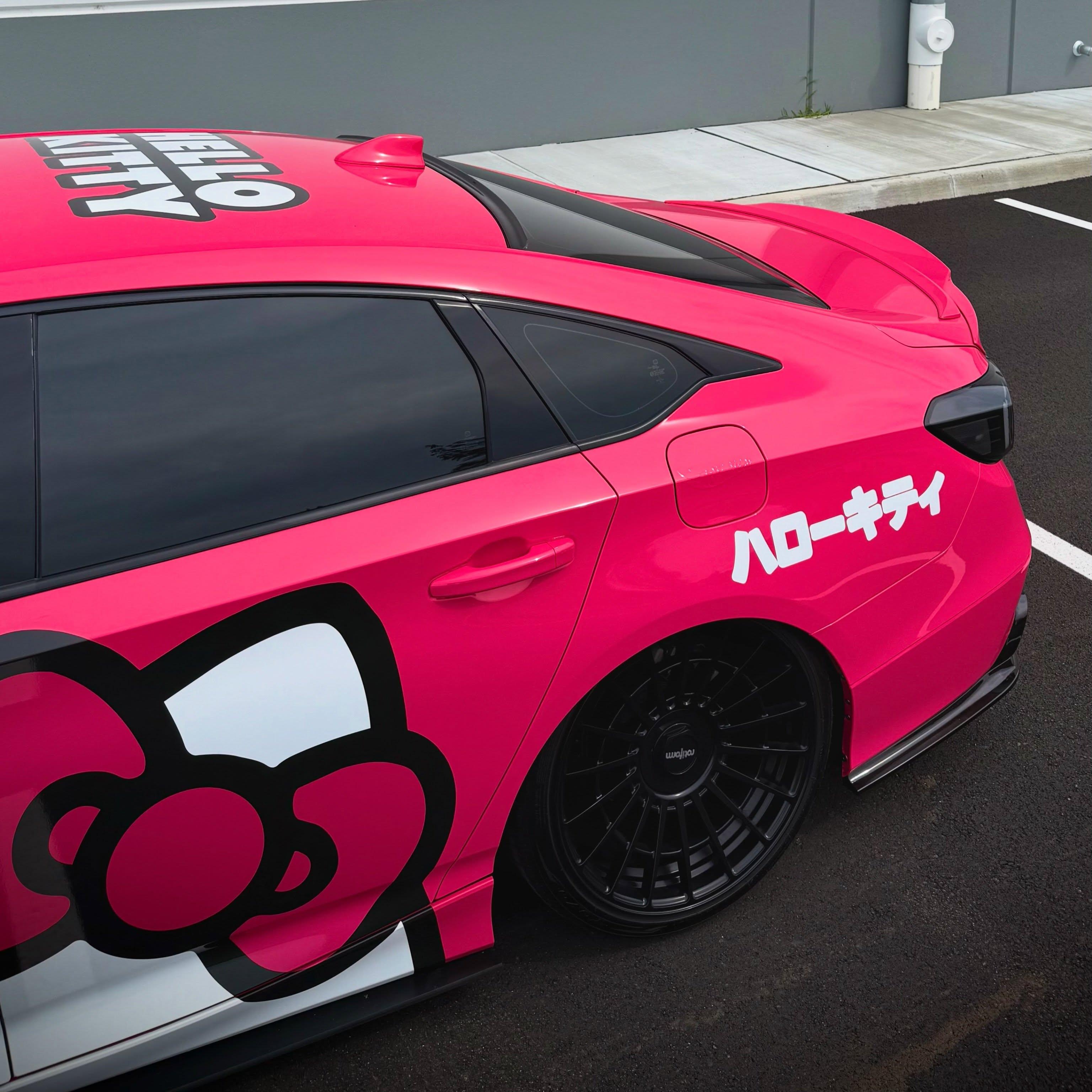 ภาพอ้างอิงสีฟิล์ม ALUKOVINYL HelloKitty Itasha Custom Design Car Wrap รหัส D0040 — ภาพที่ 6