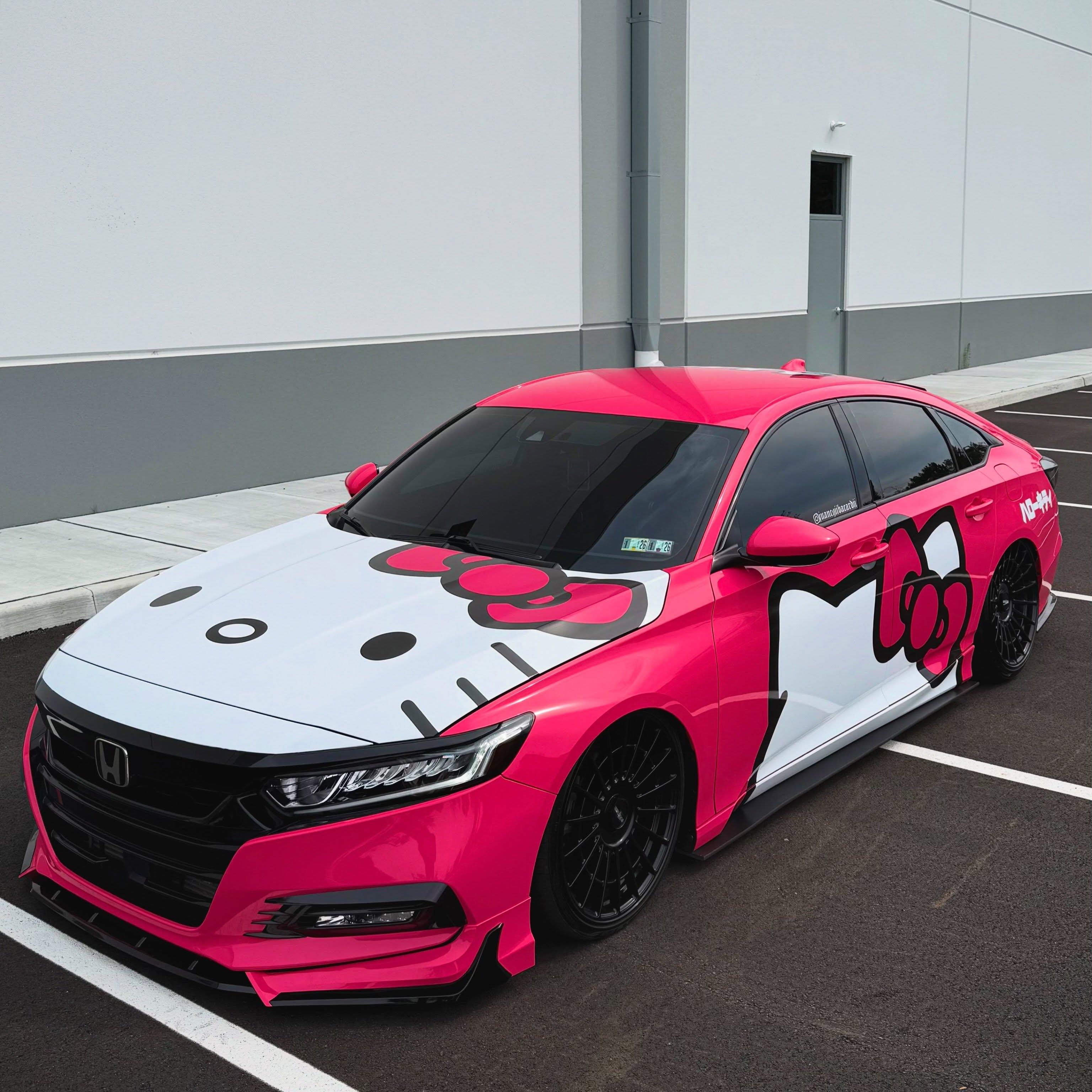 ภาพอ้างอิงสีฟิล์ม ALUKOVINYL HelloKitty Itasha Custom Design Car Wrap รหัส D0040 — ภาพที่ 5