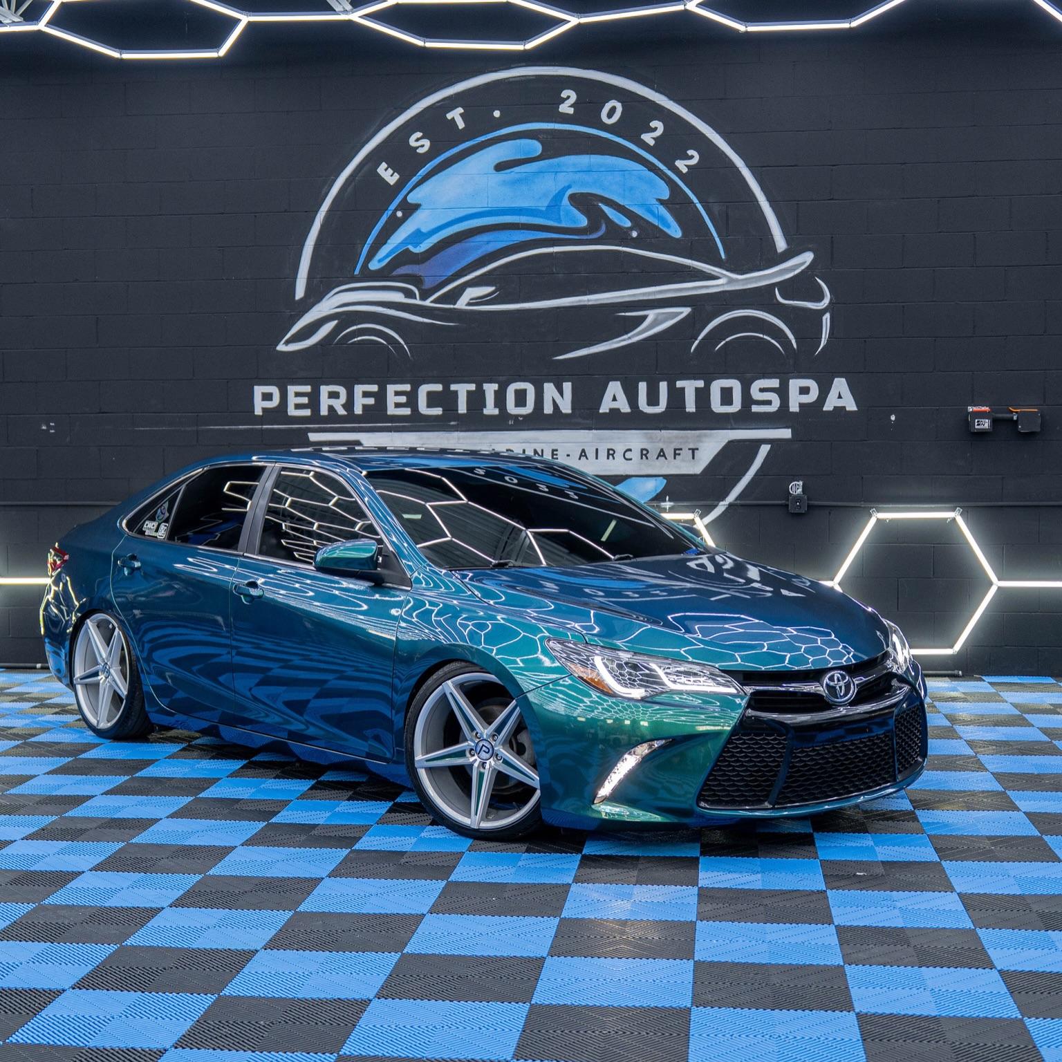 ภาพอ้างอิงสีฟิล์ม Gloss Metallic Chameleon Deep Sea Green Car Vinyl Wrap PET รหัส D0803C — ภาพที่ 2