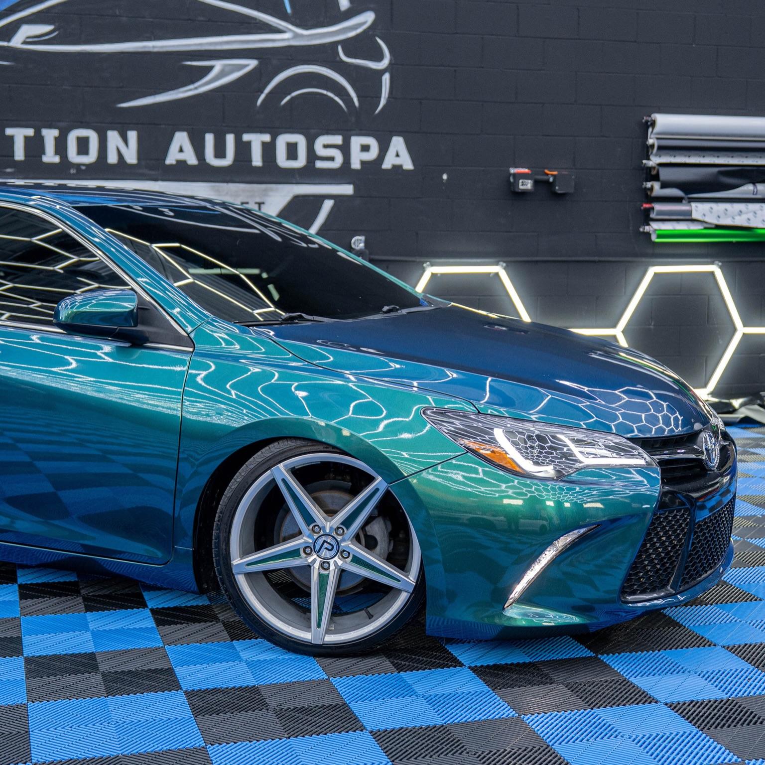 ภาพอ้างอิงสีฟิล์ม Gloss Metallic Chameleon Deep Sea Green Car Vinyl Wrap PET รหัส D0803C — ภาพที่ 4