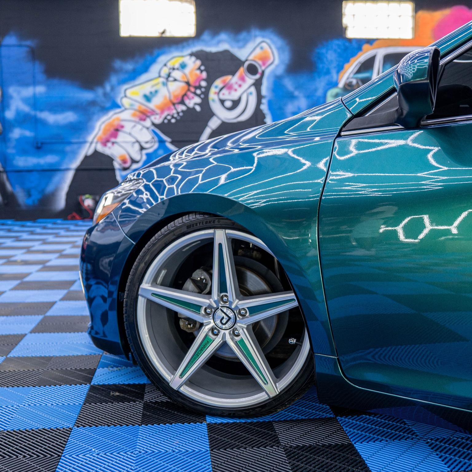 ภาพอ้างอิงสีฟิล์ม Gloss Metallic Chameleon Deep Sea Green Car Vinyl Wrap PET รหัส D0803C — ภาพที่ 6